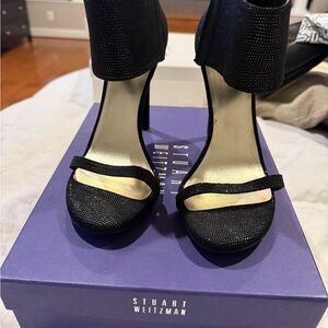 Stuart Weitzman Black Strappy Heels